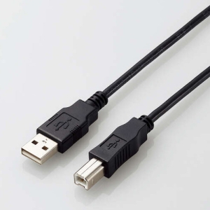 ELECOM USB2.0ケーブル StandardA-StandardB 長さ0.5m U2C-AB05BK/ID