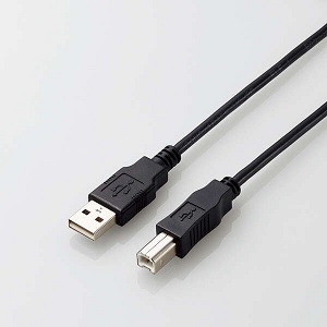 ELECOM USB2.0ケーブル StandardA-StandardB 長さ1.5m U2C-AB15BK/ID