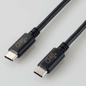 ELECOM USB2.0ケーブル TypeC-TypeC 長さ1.0m ブラック USB2.0ケーブル TypeC-TypeC 長さ1.0m ブラック U2C-CCPE10NBK