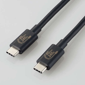 ELECOM USB4ケーブル TypeC-TypeC 長さ1.0m ブラック USB4ケーブル TypeC-TypeC 長さ1.0m ブラック USB4-CCPE10NBK