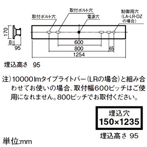 パナソニック 一体型LEDベースライト ≪iDシリーズ≫ リニューアル専用 40形 埋込型 下面開放型 W150 一般タイプ 6900lm 非調光タイプ 白色 一体型LEDベースライト ≪iDシリーズ≫ リニューアル専用 40形 埋込型 下面開放型 W150 一般タイプ 6900lm 非調光タイプ 白色 XFX469PEWLE9 画像2