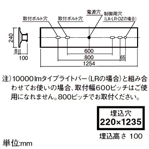 パナソニック 一体型LEDベースライト ≪iDシリーズ≫ リニューアル専用 40形 埋込型 下面開放型 W220 一般タイプ 3200lm 連続調光型調光タイプ(ライコン別売) 電球色 一体型LEDベースライト ≪iDシリーズ≫ リニューアル専用 40形 埋込型 下面開放型 W220 一般タイプ 3200lm 連続調光型調光タイプ(ライコン別売) 電球色 XFX439UELLA9 画像2