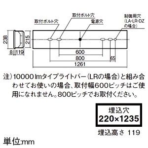 パナソニック 一体型LEDベースライト ≪iDシリーズ≫ 40形 埋込型 フリーコンフォート W220 基本灯具 一般タイプ 6900lm 非調光タイプ 昼光色 一体型LEDベースライト ≪iDシリーズ≫ 40形 埋込型 フリーコンフォート W220 基本灯具 一般タイプ 6900lm 非調光タイプ 昼光色 XFX460EEDLE9 画像2