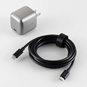 ELECOM ノートPC向けACアダプター USB PD対応 70W TypeC×1 C-Cケーブル付属 2m スペースグレー ノートPC向けACアダプター USB PD対応 70W TypeC×1 C-Cケーブル付属 2m スペースグレー ACDC-PD8970SGY