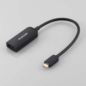 ELECOM Type-C映像変換アダプタ TypeC-DisplayPort ブラック Type-C映像変換アダプタ TypeC-DisplayPort ブラック AD-CDPBK3