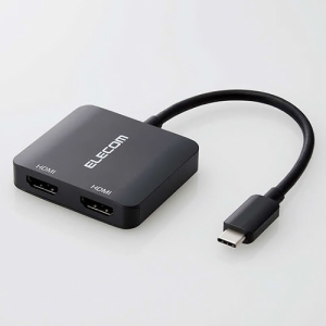 ELECOM Type-C映像変換アダプタ TypeC-HDMI 2ポート ブラック AD-CHDMI2BK2
