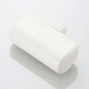 ELECOM モバイルバッテリー リチウムイオン電池 直差し 15W 5000mAh USB Type-C入力1ポート TypeC入出力プラグ シルバーホワイト モバイルバッテリー リチウムイオン電池 直差し 15W 5000mAh USB Type-C入力1ポート TypeC入出力プラグ シルバーホワイト DE-C43L-5000SWH
