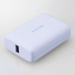 ELECOM モバイルバッテリー リチウムイオン電池 USB PD 20W 10000mAh USB Type-C入出力×1 USB-A出力×1 パープル DE-C46L-10000PU