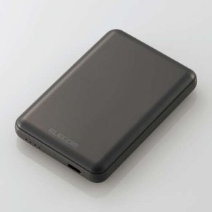ELECOM モバイルバッテリー リチウムイオン電池 15W 5000mAh USB Type-C入出力×1 ダークグレー DE-C48-5000DGY