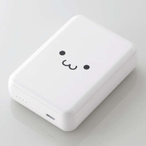 ELECOM モバイルバッテリー リチウムイオン電池 15W 10000mAh USB Type-C入出力×1 しろちゃん DE-C49-10000WF