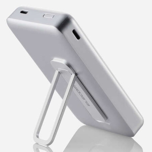 ELECOM モバイルバッテリー リチウムイオン電池 ワイヤレス充電器 マグネット対応 スタンド付き 10000mAh 20W TypeC入出力×2 ホワイト DE-C54-10000WH