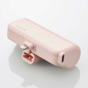 ELECOM モバイルバッテリー リチウムイオン電池 直差し 12W 5000mAh USB Type-C入力1ポート Lightning出力プラグ ピンク モバイルバッテリー リチウムイオン電池 直差し 12W 5000mAh USB Type-C入力1ポート Lightning出力プラグ ピンク DE-C59L-5000PN 画像2