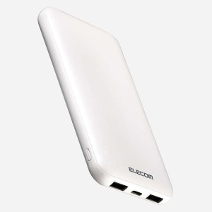 ELECOM モバイルバッテリー リチウムイオン電池 15W 10000mAh TypeC×1 USB-A×2 microB×1 ホワイト DE-C66-10000WH