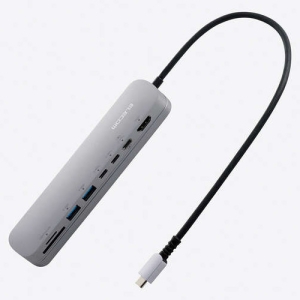 ELECOM Type-C ドッキングステーション アルミボディ 固定用スタンド付き USB-A×2 HDMI×1 TypeC×3 SD+microSDカードスロット シルバー Type-C ドッキングステーション アルミボディ 固定用スタンド付き USB-A×2 HDMI×1 TypeC×3 SD+microSDカードスロット シルバー DST-C22SV