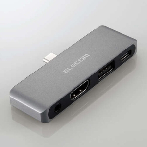 ELECOM Type-C直挿しドッキングステーション USB PD対応 充電用Type-C×1 USB-A×1 HDMI×1 オーディオ×1 サポート要アタッチメント付き シルバー Type-C直挿しドッキングステーション USB PD対応 充電用Type-C×1 USB-A×1 HDMI×1 オーディオ×1 サポート要アタッチメント付き シルバー DST-C25SV