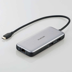 ELECOM Type-C ドッキングステーション USB PD対応 USB 10Gbps×2 HDMI 充電用TypeC データ転送用TypeC LANポート シルバー Type-C ドッキングステーション USB PD対応 USB 10Gbps×2 HDMI 充電用TypeC データ転送用TypeC LANポート シルバー DST-C27SV