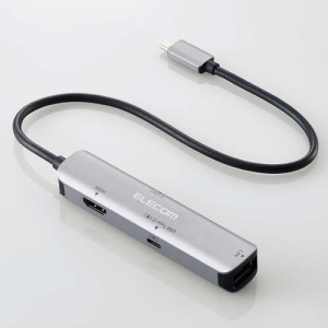 ELECOM Type-Cドッキングステーション USB PD対応 充電用Type-C USB(3.1) HDMI LAN シルバー Type-Cドッキングステーション USB PD対応 充電用Type-C USB(3.1) HDMI LAN シルバー DST-C29SV
