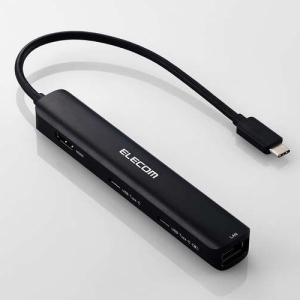 ELECOM Type-C ドッキングステーション 充電専用TypeC×1 TypeC×1 USB-A×2 HDMI×1 LANポート付 ブラック Type-C ドッキングステーション 充電専用TypeC×1 TypeC×1 USB-A×2 HDMI×1 LANポート付 ブラック DST-C30BK