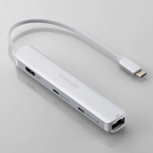 ELECOM Type-C ドッキングステーション 充電専用TypeC×1 TypeC×1 USB-A×2 HDMI×1 LANポート付 シルバー Type-C ドッキングステーション 充電専用TypeC×1 TypeC×1 USB-A×2 HDMI×1 LANポート付 シルバー DST-C30SV