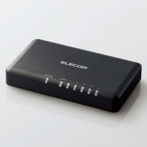 ELECOM Giga対応スイッチングハブ 5ポート プラスチック筐体 小型 ブラック Giga対応スイッチングハブ 5ポート プラスチック筐体 小型 ブラック EHC-G05PA2-SB