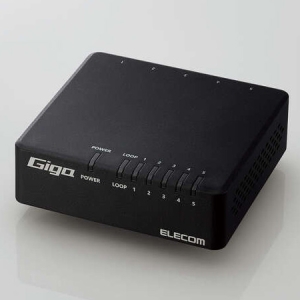 ELECOM Giga対応スイッチングHub 5ポート プラスチック筐体 電源外付モデル ブラック Giga対応スイッチングHub 5ポート プラスチック筐体 電源外付モデル ブラック EHC-G05PA4-B