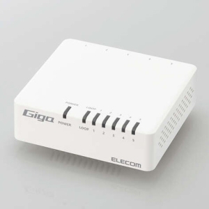 ELECOM Giga対応スイッチングHub 5ポート プラスチック筐体 電源外付モデル ホワイト Giga対応スイッチングHub 5ポート プラスチック筐体 電源外付モデル ホワイト EHC-G05PA4-W