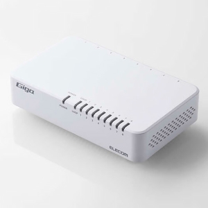 ELECOM Giga対応スイッチングHub 8ポート プラスチック筐体 電源外付モデル ホワイト EHC-G08PA4-W