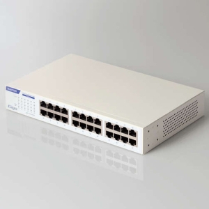 ELECOM Giga対応スイッチングHub 24ポート 金属筐体 電源内蔵モデル ホワイト Giga対応スイッチングHub 24ポート 金属筐体 電源内蔵モデル ホワイト EHC-G24MN2-HW