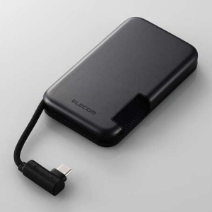 ELECOM 外付けSSD ポータブル USB3.2(Gen2) Type-C ケーブル一体型 250GB ブラック ESD-EPB0250GBK