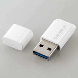 ELECOM 外付けSSD ポータブル USB3.2(Gen2) 小型USBメモリ型 500GB ホワイト ESD-EXS0500GWH