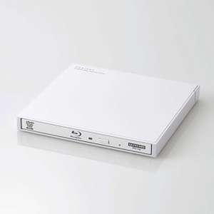 ELECOM Blu-rayディスクドライブ forWindows USB3.2 Gen1 スリム 編集&再生&書き込み Type-C&Type-Aケーブル付属 ホワイト LBD-PWC6U3CVWH