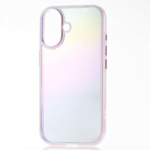 ELECOM ハイブリッドケース 《&me》 iPhone16用 オーロラ ストラップシート付 ラベンダー PM-A24AHVCAPU