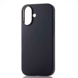 ELECOM ハイブリッドシリコンケース iPhone16用 カラータイプ ブラック PM-A24AHVSCCBK
