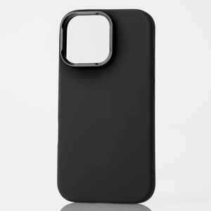 ELECOM ハイブリッドシリコンケース 《MAGKEEP》 iPhone16用 スタンド機能付 ブラック PM-A24AHVSCSTBK