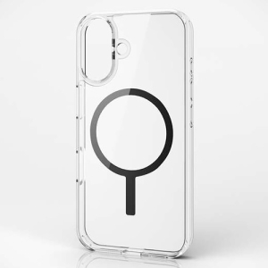 ELECOM ハイブリッドケース 《MAGKEEP》 iPhone16用 ブラック PM-A24AMAG02BK