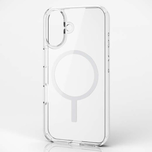 ELECOM ハイブリッドケース 《MAGKEEP》 iPhone16用 ホワイト PM-A24AMAG02WH