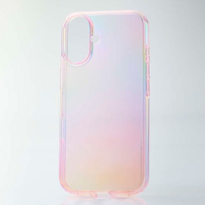 ELECOM ソフトケース 《Meliano》 iPhone16用 クリアオーロラ ピンク PM-A24AUCAPN