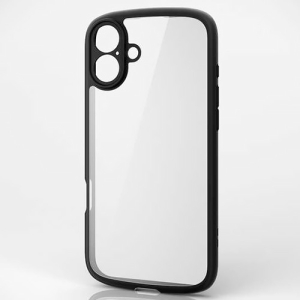 ELECOM ハイブリッドケース 《TOUGH SLIM LITE》 iPhone16Plus用 フレームカラー ブラック PM-A24BTSLFCKBK