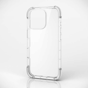 ELECOM ハイブリッドケース 《MUBRAIN》 iPhone16Pro用 クリア×クリア PM-A24CHVAIRCR