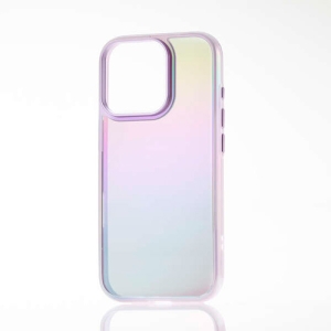 ELECOM ハイブリッドケース 《&me》 iPhone16Pro用 ストラップシート付 オーロラ ラベンダー PM-A24CHVCAPU