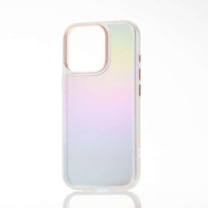 ELECOM ハイブリッドケース 《&me》 iPhone16Pro用 ストラップシート付 オーロラ ホワイト PM-A24CHVCAWH