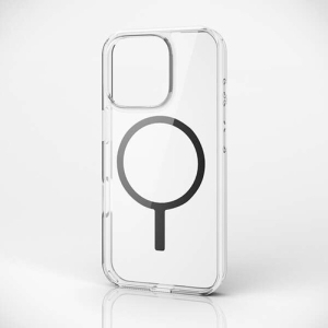 ELECOM ハイブリッドケース 《MAGKEEP》 iPhone16Pro用 ブラック PM-A24CMAG02BK