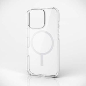 ELECOM ハイブリッドケース 《MAGKEEP》 iPhone16Pro用 ホワイト PM-A24CMAG02WH