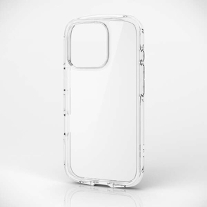 ELECOM iPhone 16 Pro ハイブリッドケース TOUGH SLIM LITE オールクリア ストラップシート付属 クリア PM-A24CTSLACR