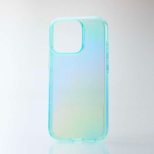 ELECOM iPhone 16 Pro ソフトケース クリアオーロラ Meliano ライトブルー PM-A24CUCABU