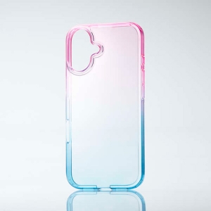 ELECOM iPhone 16 ソフトケース グラデーションカラー Meliano サクラ×アクア iPhone 16 ソフトケース グラデーションカラー Meliano サクラ×アクア PM-A24AUCWCPNBU