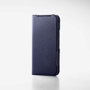 ELECOM Google Pixel 9 Google Pixel 9 Pro レザーケース 手帳型 UltraSlim Flowers 薄型 超軽量 磁石付き ネイビー PM-P242PLFUJNV