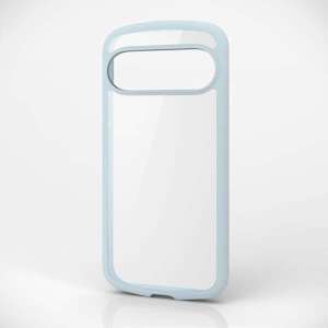 ELECOM Google Pixel 9 Google Pixel 9 Pro ハイブリッドケース TOUGH SLIM LITE フレームカラー 背面クリア ストラップシート付属 ブルー PM-P242TSLFCBU