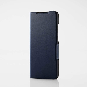 ELECOM edge 40NEO レザーケース 手帳型 UltraSlim 薄型 磁石付き ネイビー PM-R242PLFUNV
