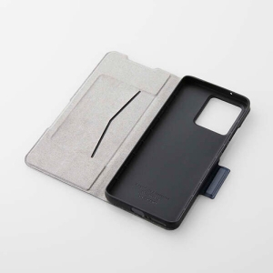 ELECOM edge 40NEO レザーケース 手帳型 UltraSlim 薄型 磁石付き ネイビー edge 40NEO レザーケース 手帳型 UltraSlim 薄型 磁石付き ネイビー PM-R242PLFUNV 画像2